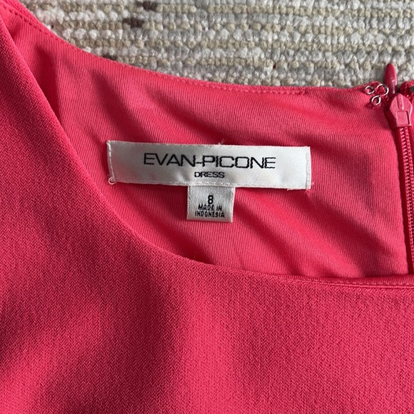 Evan-Picone Coral Sleeveless Dress - 8 - Picture 7 of 9